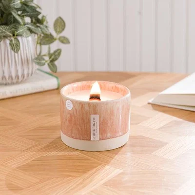 Dunelm Churchgate Ceramic Glaze Honey & Musk Crackle Candle