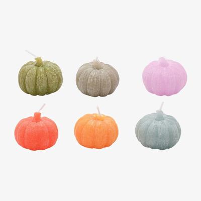 Dunelm Set of 6 Pumpkin Coloured Candles MultiColoured