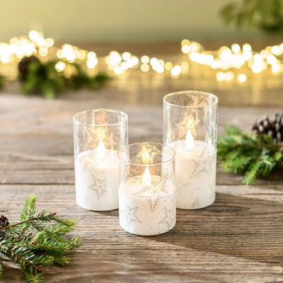 Dunelm Set of 3 Starlight Star LED Candles