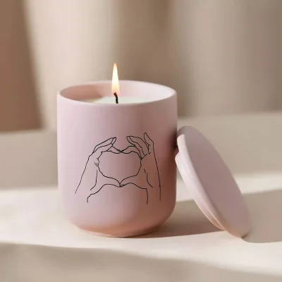 French Bedroom Endless Embrace Ceramic Candle