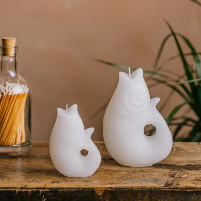 Graham & Green Graham and Green White Fish Candle Large