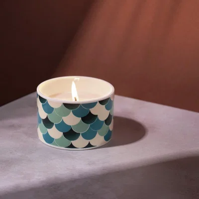 Habitat Fired Earth Medium Candle - Green Tea & Bergamot