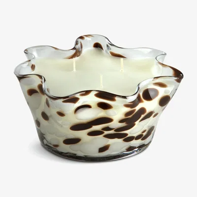 Habitat Habitat Large Handkerchief Candle - White Suede & Amber