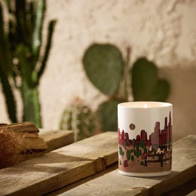 Habitat Habitat Ceramic Medium Candle with Lid - Texas