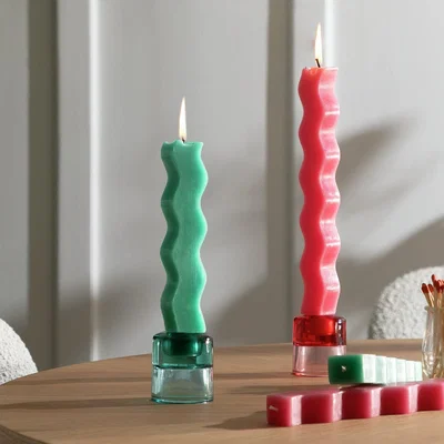 Habitat Habitat Wavy Candles - Set of 4