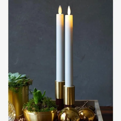 Heal's Sirius Sara LED Indoor Flameless Dinner Candle Tall White 25cm Set of 2