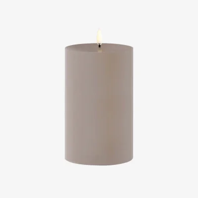 Heal's Uyuni LED Outdoor Pillar Candle Sandstone 8.4 x 15cm