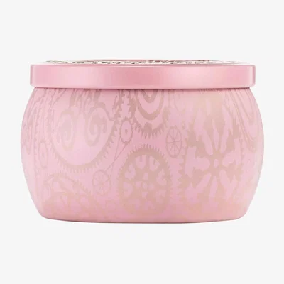 John Lewis Voluspa Wicked Perfectly Pink Yuzu Mini Tin Scented Candle, 162g
