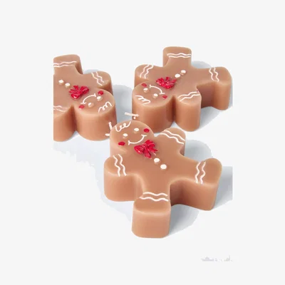 John Lewis John Lewis Gingerbread Men Candles, Set of 3