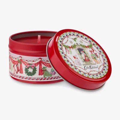 John Lewis Cath Kidston Festive Tin Scented Candle, 100g