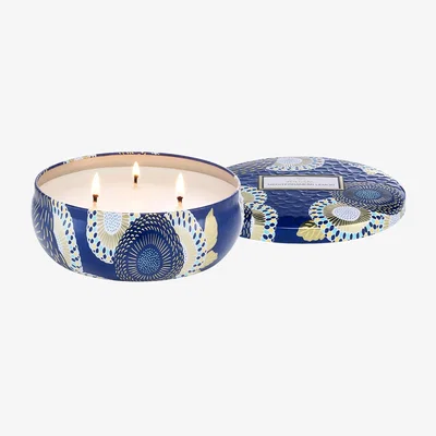 John Lewis Voluspa Mediterranean Lemon Three Wick Tin Scented Candle, 500g