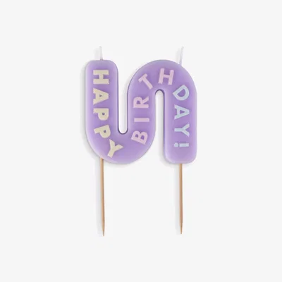 John Lewis Ginger Ray Pastel Wave Happy Birthday Candle
