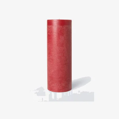 John Lewis John Lewis Rustic Pillar Candle, Red, 28cm