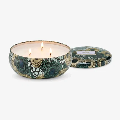 John Lewis Voluspa Cade & Lavender Three Wick Scented Candle, 490g