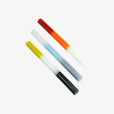 John Lewis Harlequin Stripe Dinner Candles, Set of 3