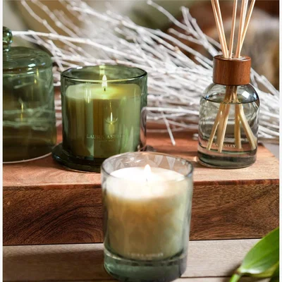 John Lewis Laura Ashley Hartington White Lily & Sandalwood Cloche Scented Candle, 230g