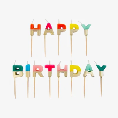 John Lewis Talking Tables Happy Birthday Candles, Pack of 13