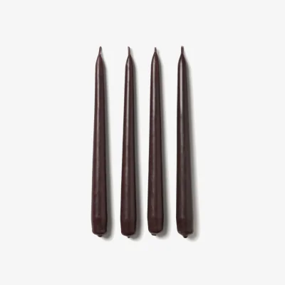 Kave Home Talinen set of 4 brown candles
