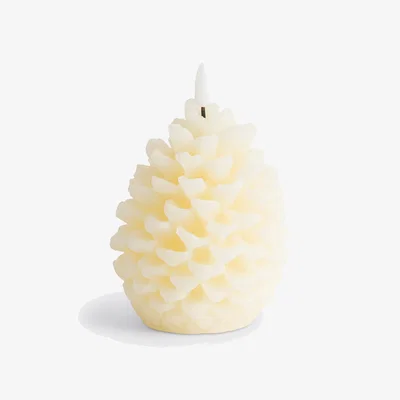 La Redoute Caspar 13cm Pine Cone Wax LED Candle