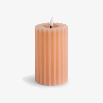 La Redoute Caspar H14.8cm Ribbed Wax LED Candles
