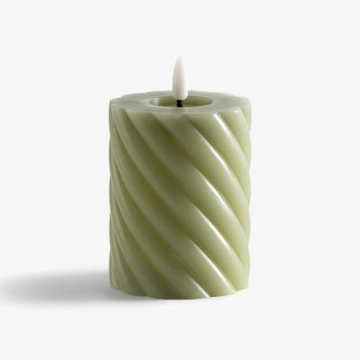 La Redoute Caspar 12.3cm High Twisted Wax LED Candle