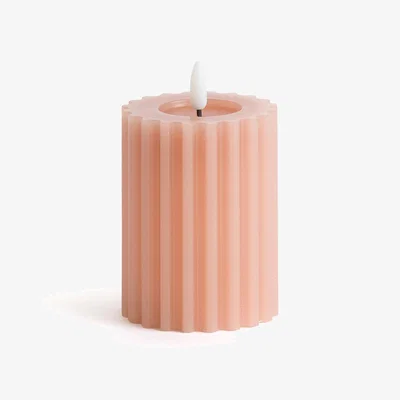 La Redoute Caspar H12.5cm Ribbed Wax LED Candle