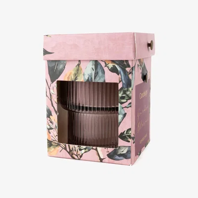La Redoute Small Garden Blooms Ridged Glass Candle