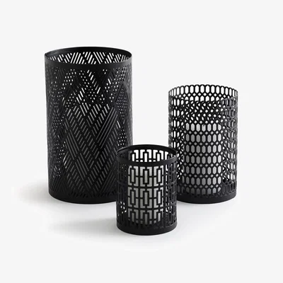 La Redoute Bataglia Metal Candle Jars, Set of 3
