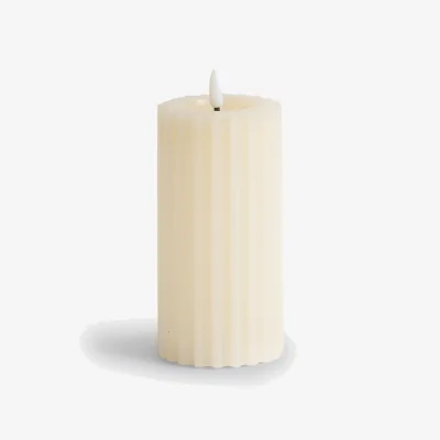 La Redoute Caspar H17.5cm Ribbed Wax Candle