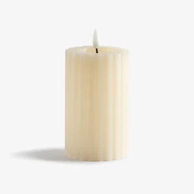 La Redoute Caspar H14.8cm Ribbed Wax LED Candle