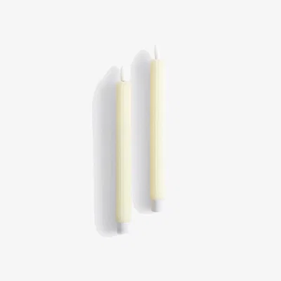 La Redoute Set of 2 Caspar Ribbed Wax LED Candles