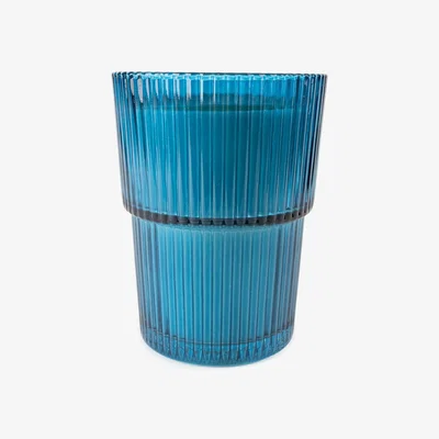 La Redoute Large Garden Blooms Ridged Glass Candle