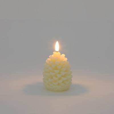 La Redoute Caspar 11cm Pine Cone Wax LED Candle