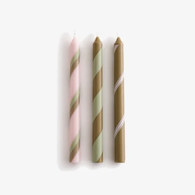 La Redoute Set of 3 Georgio Striped Candles