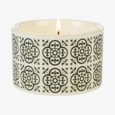 La Redoute Fired Earth Medium Ceramic Black Tea and Jasmine Candle