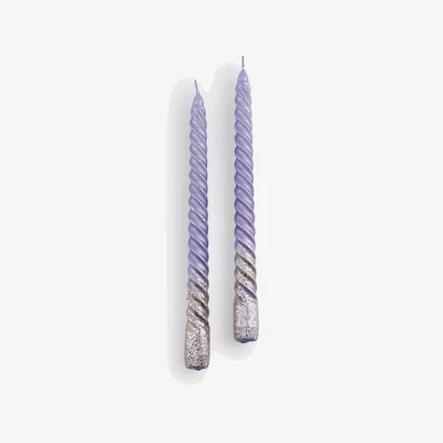 La Redoute Set of 2 Caspar Glitter Twist Dinner Candles