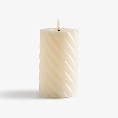 La Redoute Caspar 14.8cm High Twisted Wax LED Candle