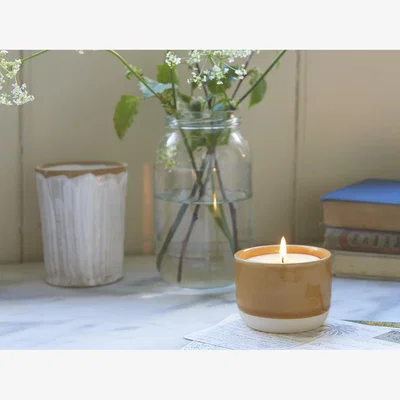 Loaf Candle Pot in Tea Towel Teal