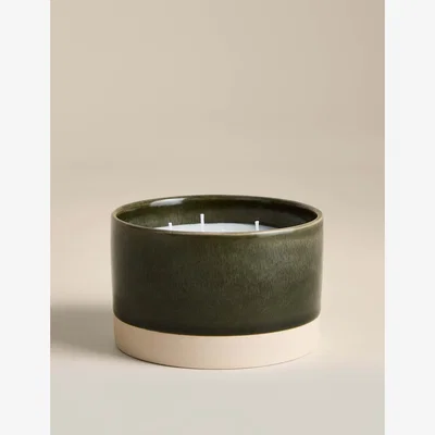 Marks & Spencer Scentiments™ Woodland Glow 4 Wick Candle Khaki