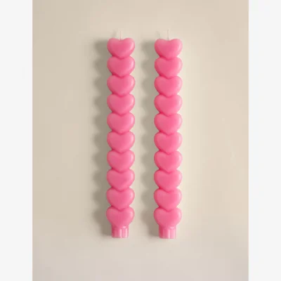 Marks & Spencer Scentiments™ 2 Pack Heart Dinner Candles Pink