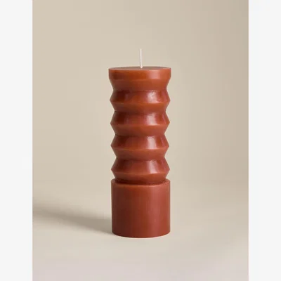Marks & Spencer M&S Collection Retro Pillar Candle - Terracotta, Terracotta