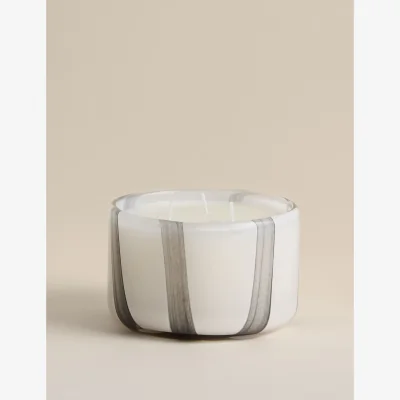 Marks & Spencer M&S Vanilla Zebra Stripe 3 Wick Candle Multi