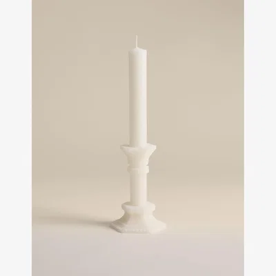 Marks & Spencer M&S Collection Large Candelabra Pillar Candle - White, White,Lilac