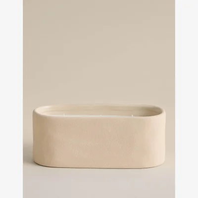 Marks & Spencer M&S Cloud Ceramic 3 Wick Candle Neutral