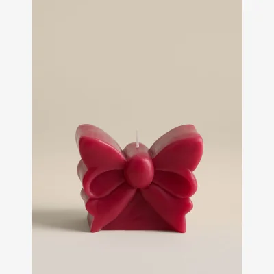 Marks & Spencer M&S Large Bow Shaped Candle Pink