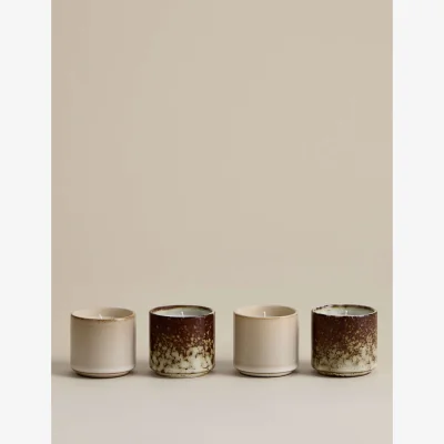 Marks & Spencer M&S Set of 4 Espresso Mug Candles Brown Mix