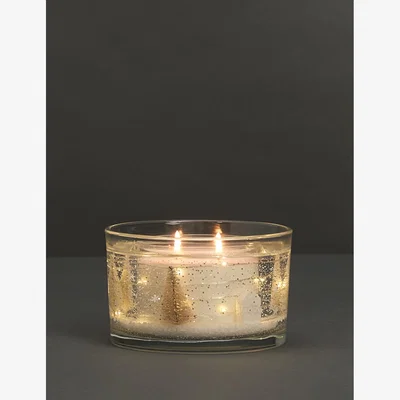Marks & Spencer Marks & Sparkle Christmas 2 Wick Light Up Candle - Silver, Silver