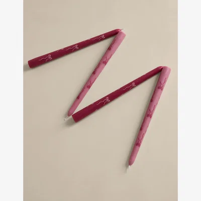 Marks & Spencer M&S Set of 4 Bow Dinner Candles Pink Mix