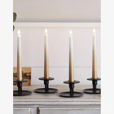 Marks & Spencer Lights4Fun Set of 4 TruGlow® Dinner LED Candles - Light Bronze, Light Bronze