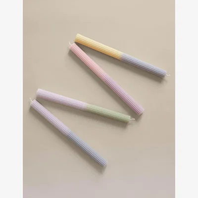 Marks & Spencer M&S Set of 4 Pastel Dinner Candles Pink Mix
